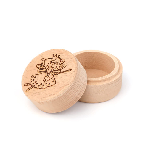 Tooth Fairy Box, Wooden Baby Tooth Storage Box Portable Tooth Fairy Storage Box Milk Teeth Container Box Cute Lost Tooth Holder Keepsake to Keep The Childhood Memory