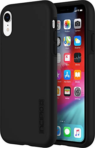 Incipio DualPro Dual Layer Case for iPhone XR (6.1") with Hybrid Shock-Absorbing Drop Protection - Black