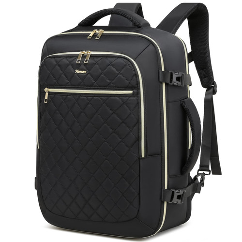 MOMUVO Travel Backpack for Women, 17 Inch Flight Approved Carry on Backpack Water Resistant Large 40L Luggage Daypack Business College Weekender Overnight Laptop Backpack, Black MOMUVO Travel Backpack for Women, 17 Inch Flight Approved Carry on Backpack Water Resistant Large 40L Luggage Daypack Business College Weekender Overnight Laptop Backpack, Black