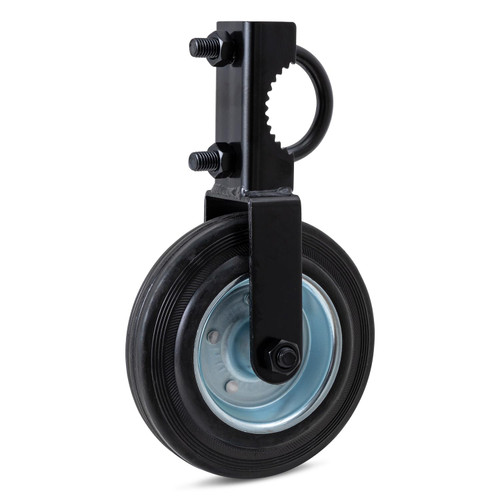 6" Gate Helper Wheels for Metal Tube Gate, VIVIDA Gate Wheel Gate Support Wheel with 1-5/8" Thru 2" Gate Frames, Heavy Duty Gate Wheel for Chain Link Fence Swing Gate, Black, 1 PCS