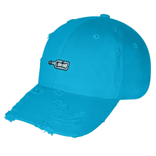 JPAK Message in a Bottle Vintage Dad Hat Frayed Embroidered Cap Gift Aqua