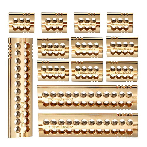FormulaMod Metal Cable Comb Kit Brass Material Cable Management Tools Wire Organizer Combs for PSU Cable Extension Water Cooling (Gold)