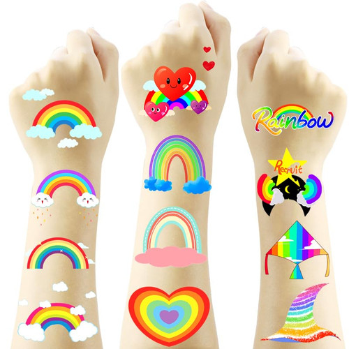 96PCS Rainbow Temporary Tattoos Theme 8 Sheets Birthday Party Decorations Supplies Party Favors Decor Tattoo Rainbow Stickers For Kids Girls Boys Gifts Classroom School Prizes Rewards 96PCS Rainbow Temporary Tattoos Theme 8 Sheets Birthday Party Decorations Supplies Party Favors Decor Tattoo Rainbow Stickers For Kids Girls Boys Gifts Classroom School Prizes Rewards