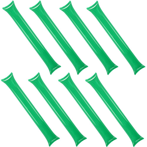 TONIFUL 40 PCS Green Thunder Sticks Team Spirit Boom Sticks Bam Bam Inflatable Noisemakers Plastic Cheerleading Cheering Sticks Noise Makers for Party Basketball Soccer Football Sports Events Dance