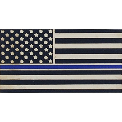 EagleEmblems P02782 Pin-Pol,Blue Line,Honor Flag (1'')