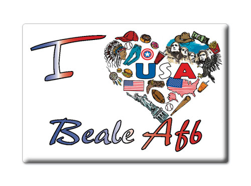 BEALE AFB FRIDGE MAGNET CALIFORNIA (CA) MAGNETS USA SOUVENIR I LOVE GIFT (Var. SYMBOL)