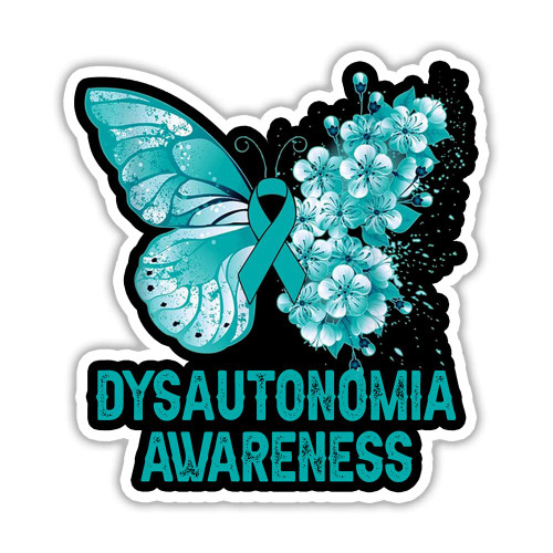 ULTRAVUTT 3Pcs - Dysautonomia Awareness Sticker Dysautonomia Awareness Warrior Sticker Gift Decorations for Laptop Computer Water Bottle Accessory Bumper Helmet, Sticker 3"x4"