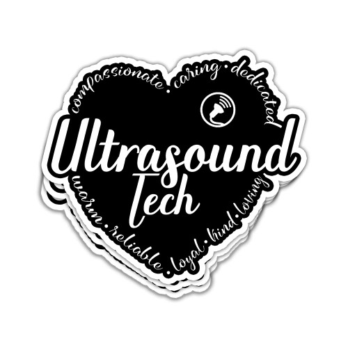 ULTRAVUTT 3Pcs - Ultrasound Tech Sticker Sonograph Sonography Sonographer Stickers Future Sonographer Sticker Gift Decorations for Laptop Computer Water Bottle Accessory Bumper Helmet, Sticker 3"x4"