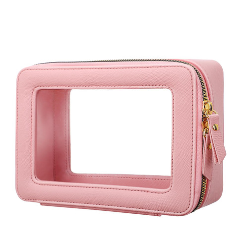 Clear Makeup Bags, Portable Travel Toiletry Cosmetic Bags for Women, Waterproof Toiletry Bag, Multipurpose Makeup Bag Organizer with Zipper, Transparent MakeUp Case, Clear Toiletry Bags for Traveling