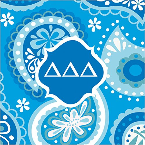 Creative Converting 50 Count Delta Beverage Napkins, Blue