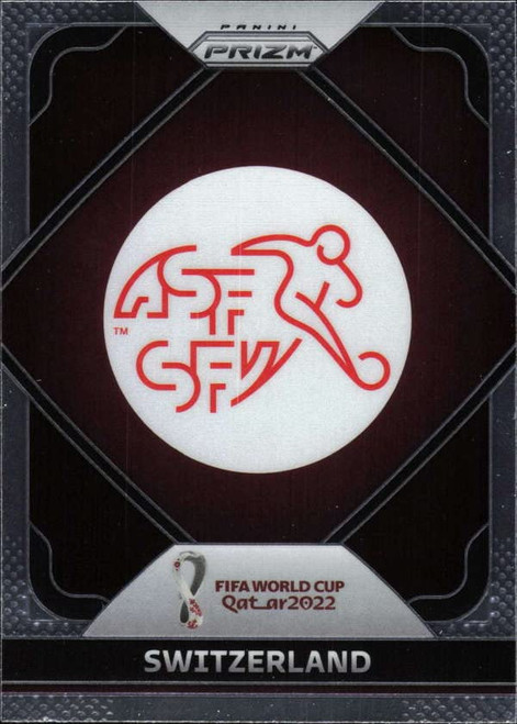 2022 PANINI PRIZM FIFA WORLD CUP QATAR TEAM BADGES #26 SWITZERLAND SWITZERLAND SOCCER OFFICIAL TRADING CARD OF THE PRO