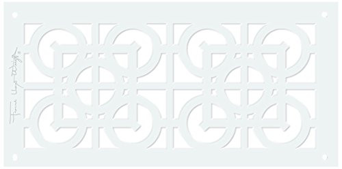 Architectural Grille FLWLuxferLatticeMajor0061202WM 6 in. x 12 in. Aluminum White-Matte Frank Lloyd Wright Collection Luxfer Lattice Major Grille
