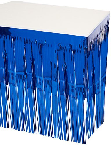 Pkgd 1-Ply FR Metallic Table Skirting (blue) Party Accessory  (1 count) (1/Pkg)