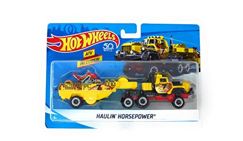 HOT WHEELS YELLOW HAULIN' HORSEPOWER VEHICLE INCLUDED CAR HOT WHEELS YELLOW HAULIN' HORSEPOWER VEHICLE INCLUDED CAR