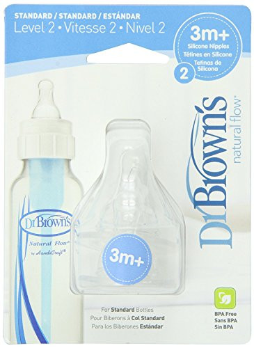 Dr. Brown's 2 Pack Natural Flow Level 2 Standard Nipple