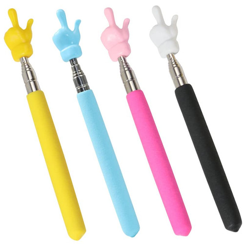 4pcs Extendable Hand Pointer Telescopic Teachers Pointer Finger Pointer for Classroom Presentation Reading