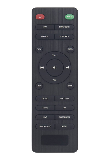 AULCMEET Replacement Remote Control Compatible with Pheanoo D5 D6 Soundbar Subwoofer