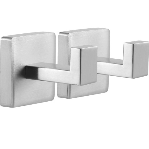 Bath Towel Hooks , 2Pcs SUS 304 Stainless Steel Robe Hooks, Heavy Duty Wall Hooks for Bathroom & Kitchen, Coat Hook Closet Door for Bathroom Bedroom Hotel Kitchen Garage Pool (Brushed Nickel)