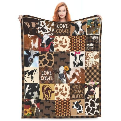 Cow Print Blanket Soft Warm Lightweight Cozy Plush Throw Blanket Bed Couch Sofa Office Decor Gifts for Kids Women 50"x40" Cow Print Blanket Soft Warm Lightweight Cozy Plush Throw Blanket Bed Couch Sofa Office Decor Gifts for Kids Women 50"x40"