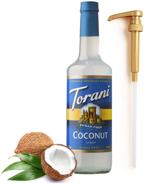 Sugar Free Coconut Syrup for Coffee & Pancakes, Drinks, 25.4 Ounces Coffee Syrups and Flavors with Fresh Finest Syrup Dispenser Sugar Free Coconut Syrup for Coffee & Pancakes, Drinks, 25.4 Ounces Coffee Syrups and Flavors with Fresh Finest Syrup Dispenser