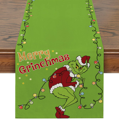 Christmas Table Runner, Winter Table Runner Christmas Runner for Table Christmas Decorations Christmas Table Decor for Christmas Party Dining Table Decor (13" x 90")