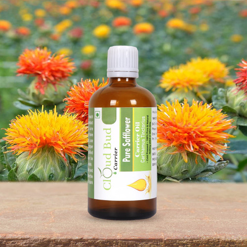 Cloud Bud Pure Safflower Carrier Oil 15ml (0.507oz)- Carthamus Tinctorius (100% Pure and Natural Cold Pressed)