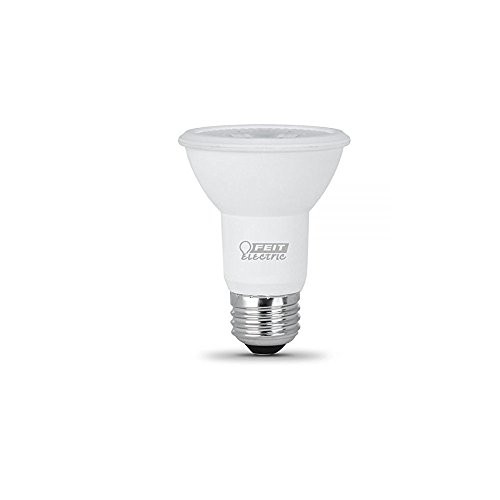 FEIT ELECTRIC PAR20/SP/LEDG10 Dimmable Led Lamp, 50 W, 120 Vac, E26 (Medium) Base, Warm, 450 Lumens, 25000 Hr, White