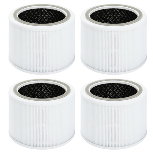 GoKBNY Core 200S H13 True HEPA Replacement Filter Compatible with LEVOIT Smart WiFi Air Purifier Core 200S, part # Core 200S-RF, 3-in-1 H13 True HEPA Filters (4-Pack)