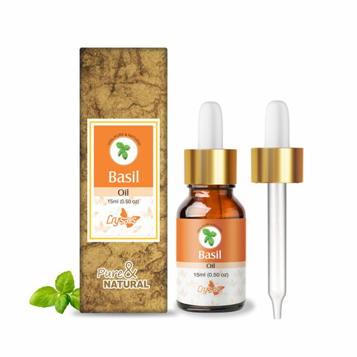 Crysalis Basil (Ocimum Basilicum) Oil|100% Pure & Natural Undiluted Essential Oil -15 ml/0.5 FlOz Crysalis Basil (Ocimum Basilicum) Oil|100% Pure & Natural Undiluted Essential Oil -15 ml/0.5 FlOz
