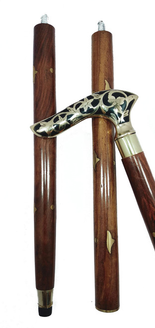 Yusra Gifts Derby Canes and Walking Sticks with Antique Black Designer Brass Handle for Vintage Walking Canes.