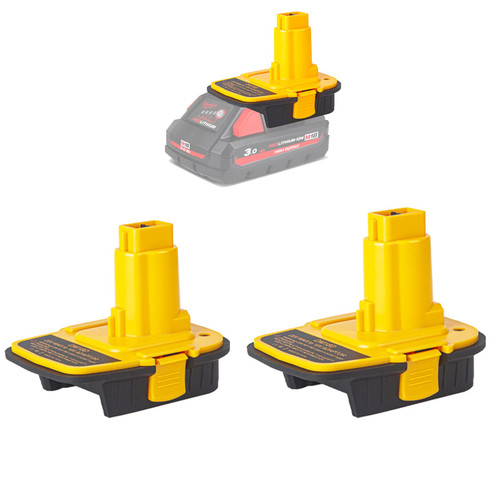Echoyee DM18D Converter for DeWalt 18v-20v Battery Adapter,for Milwaukee M18 18v Lithium Batteries Adapter, fit for DeWalt 18v-20v XRP Ni-Cad Cordless Tools, 2Pcs