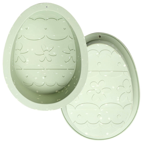 Egg Cake Pans, Easter Silicone Egg Chocolate Mold 2 Pack Large Breakable Egg Molds 7 Inch Cake Molds Jumbo Easter Moulds Silicone Chocolate Tray for Easter Baking