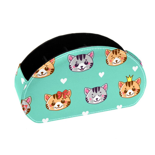 Lyetny Desktop Pen & Pencil Storage Cups Cute Cartoon Kittens Pen Organizer Makeup Brush Holders Pencil Cup for Office College Home