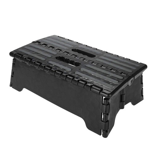 Folding Step Stool, Portable Step Riser Mobility Stepping Stool Non-Slip Step Grips for Adult Elderly Kids, Lightweight Foldable Plastic Stool for Car Kitchen Bath, 14.9 x 8.5 x 5.1 inch