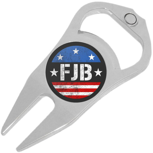 NewCharms FJB Stars and Stripes Golf Ball Marker Divot Repair Tool Bottle Opener