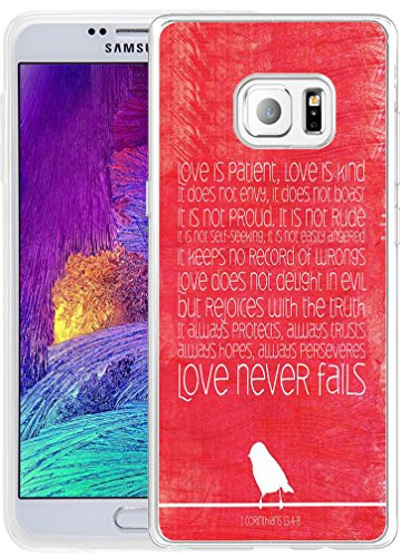 Note 5 Case Christian Quotes,Hungo Compatible Soft Tpu Silicone Protective Cover Replacement For Samsung Galaxy Note 5 Bible Verses 1 Corinthians 13:4-8