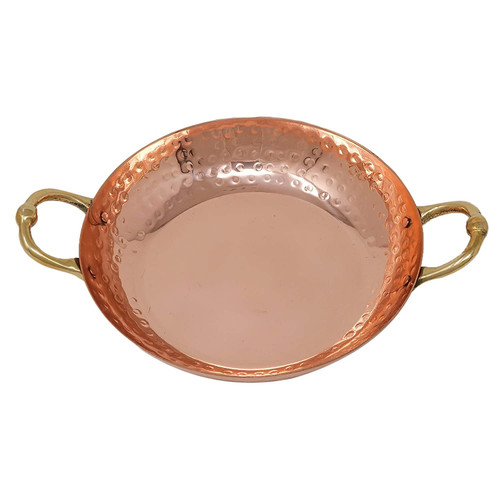 SSR Hammered Handmade Serveware 6 Inch Karahi Vegetable Dinner Bowl with Brass Handle for Indian Food Serving Bowl of 1pc SSR Hammered Handmade Serveware 6 Inch Karahi Vegetable Dinner Bowl with Brass Handle for Indian Food Serving Bowl of 1pc