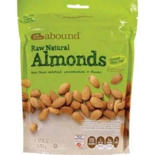 Gold Emblem Abound Raw Natural Almonds, 16 OZ