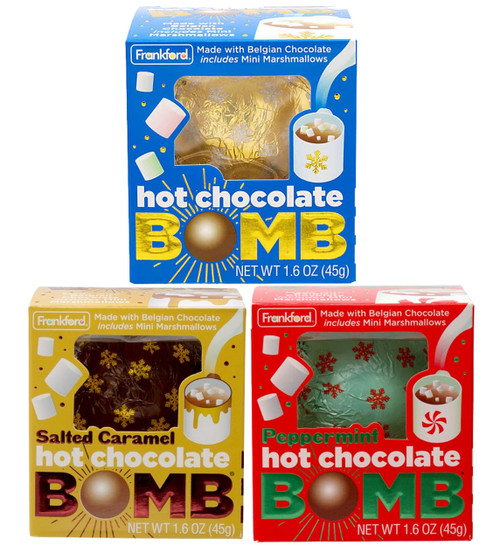 Hot Chocolate Bombs - Gourmet Belgian Hot Cocoa Bombs with Mini Marshmallows (Variety 3 Pack)