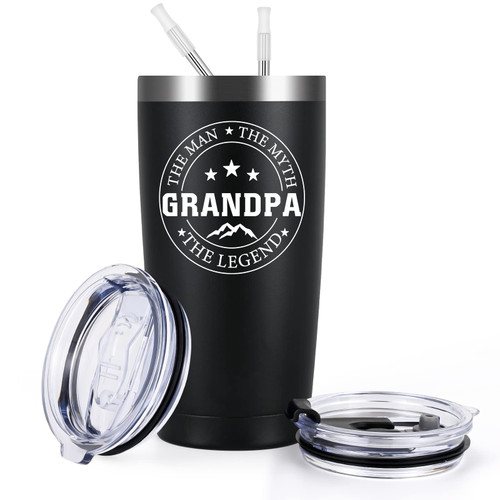 LiqCool Grandpa Gifts for Fathers Day, The Man The Myth The Legend Grandpa Travel Tumbler, Grandpa Gifts from Grandchildren, Grandpa Gifts for Christmas Birthday,20oz Stainless Steel Grandpa Tumbler LiqCool Grandpa Gifts for Fathers Day, The Man The Myth The Legend Grandpa Travel Tumbler, Grandpa Gifts from Grandchildren, Grandpa Gifts for Christmas Birthday,20oz Stainless Steel Grandpa Tumbler