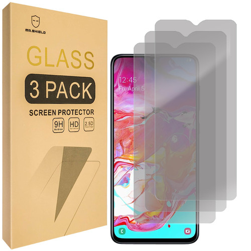 Mr.Shield [3-PACK] Privacy Screen Protector Compatible with Samsung Galaxy A20S [Tempered Glass] [Anti Spy] Screen Protector with Lifetime Replacement