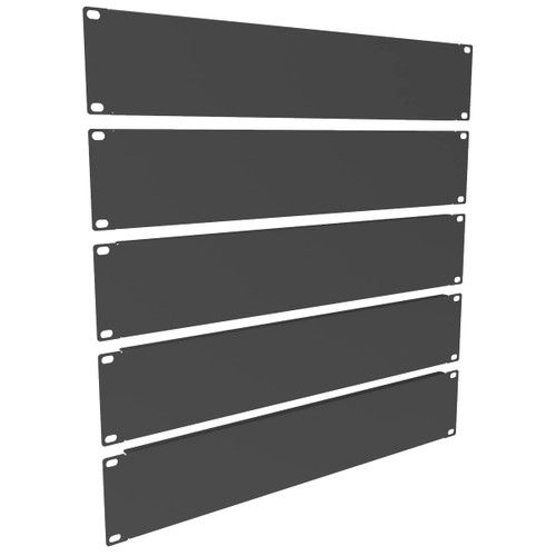 QiaoYoubang 5 Pack of 2U Blank Panel - Metal Server Rack Panel for 19in Server Rack Cabinet or Enclosure, Black (2UBP5PC)