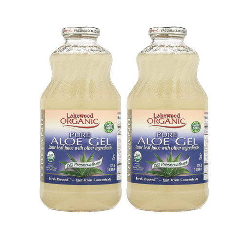 Lakewood Organic Aloe Vera Gel Juice, 32 Oz