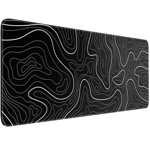 DIGSOM XL Mouse Pad Gaming Large Keyboard Pad 31.5 x 11.8in Black and White Mouse Pad for Keyboard and Mouse with Anti-Slip Rubber Base, Extended Mouse Pad XL Keyboard Pad Mouse Mat