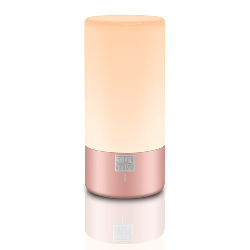 EASEMO LED Touch Table Lamp, Bedside Lamp for Bedroom, Dimmable Nightstand Light with RGB Color Changing & 3 Level Warm Light, Small Reading Desk Lamp for Living Room, Dorm & Office(Pink)