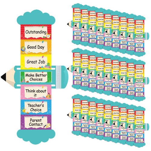 Cholemy 50 Pcs Behavior Clip Chart Plastic Mini Behavior Trackers Behavior Chart for Classroom Behavior Management Classroom Tools for Student Desks Preschool Kindergarten Daycare Behavior Awareness