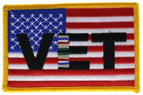 Gulf War Veteran US Flag 3.5 inch Iron or Sew on embroidered Patch PWGulfWarVet