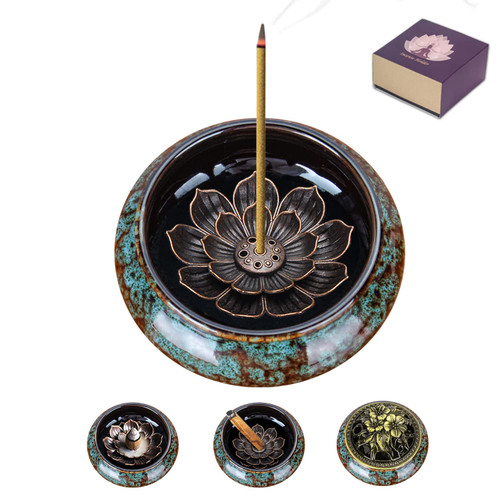 Nuseiis Incense Holder for Sticks, Incense Burner for Cone, Coil, Sage Cones,Frankincense and Palo Santo(Fambe Green) Nuseiis Incense Holder for Sticks, Incense Burner for Cone, Coil, Sage Cones,Frankincense and Palo Santo(Fambe Green)