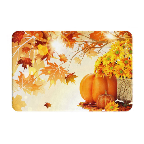 Sunflower Bathroom Rug Mat Non-Slip Comfortable Bath Rug Carpet for Kitchen, Shower, Bath Room, Living Room