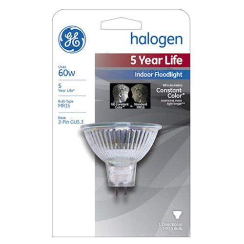 GE Lighting 21457 50-Watt Edison Halogen Floodlight MR16 Light Bulb
